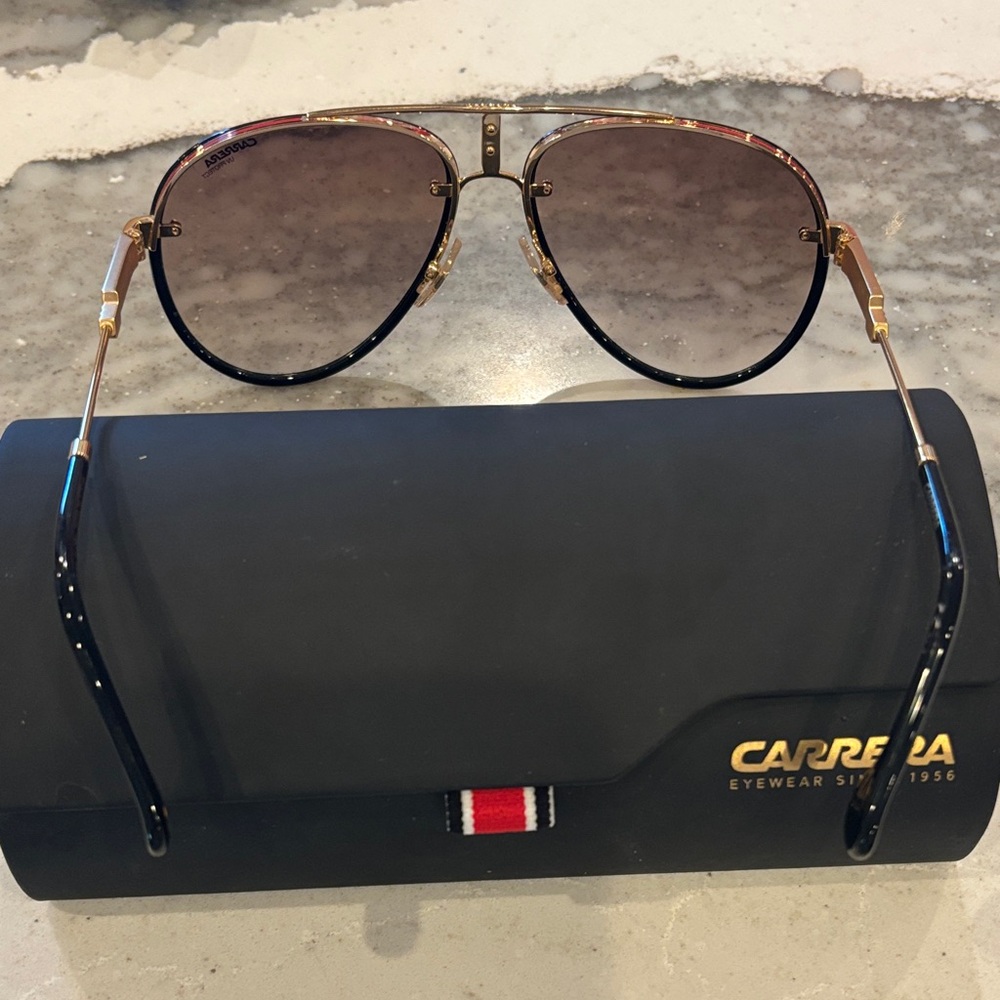 Carrera Gold and Black Aviator Sunglasses - Picture 4 of 5